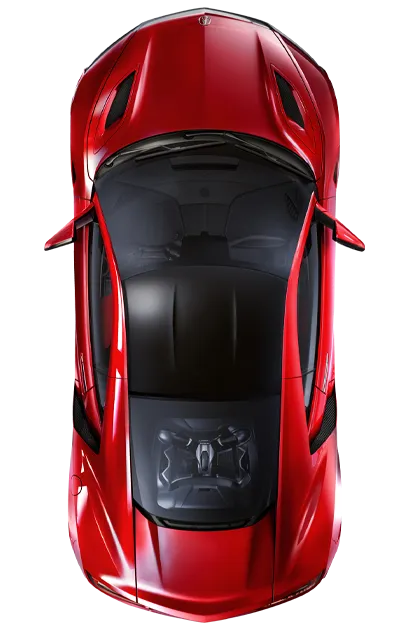 Red Car Top View