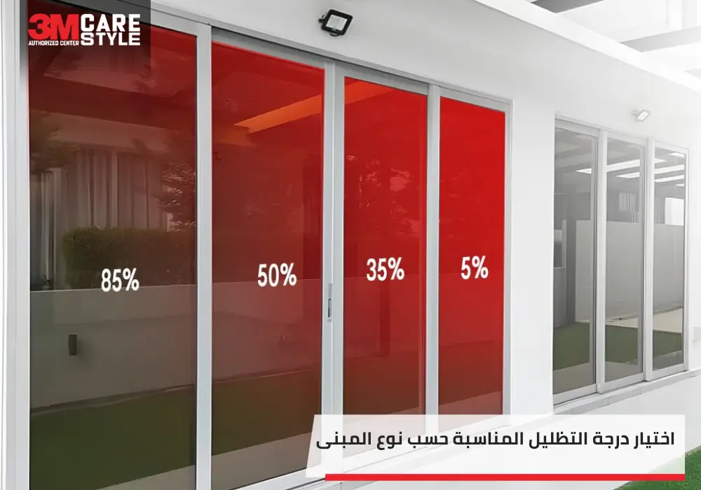 اختيار درجة التظليل المناسبة حسب نوع المبنى