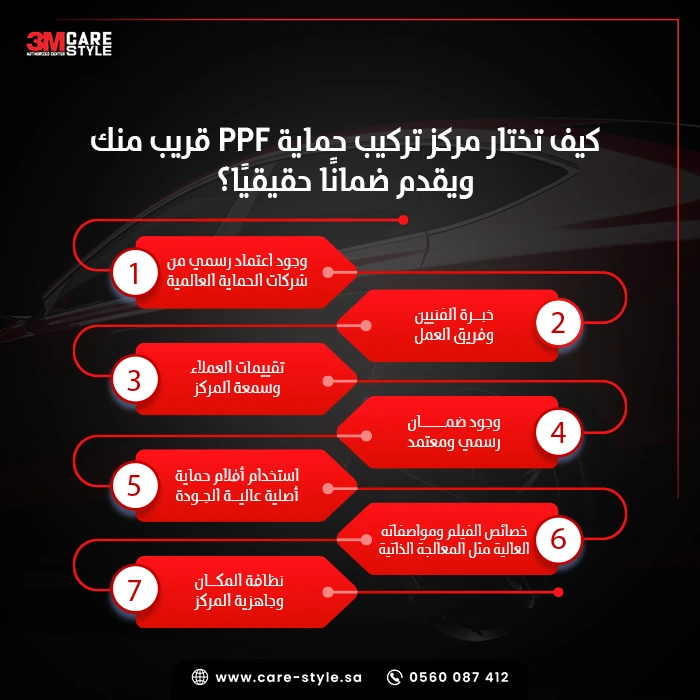 كيف تختار مركز تركيب حماية PPF قريب منك ويقدم ضمانًا حقيقيًا؟